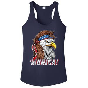 4th Of July Bald Eagle Mullet Murica Usa Usa Merica Ladies PosiCharge Competitor Racerback Tank