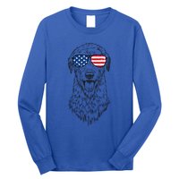 4th Of July Irish Wolfhound Dog Patriotic Usa Sunglasses Gift Long Sleeve Shirt