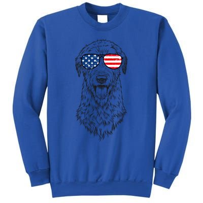 4th Of July Irish Wolfhound Dog Patriotic Usa Sunglasses Gift Sweatshirt