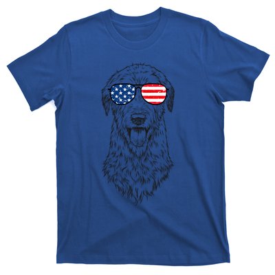 4th Of July Irish Wolfhound Dog Patriotic Usa Sunglasses Gift T-Shirt