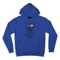 4th Of July Irish Wolfhound Dog Patriotic Usa Sunglasses Gift Tall Hoodie