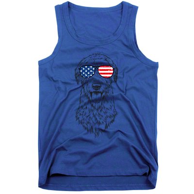 4th Of July Irish Wolfhound Dog Patriotic Usa Sunglasses Gift Tank Top