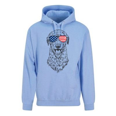 4th Of July Irish Wolfhound Dog Patriotic Usa Sunglasses Gift Unisex Surf Hoodie