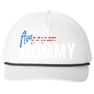 4th Of July Family Design Red White And Blue American Mommy Great Gift Snapback Five-Panel Rope Hat