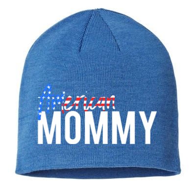 4th Of July Family Design Red White And Blue American Mommy Great Gift Sustainable Beanie