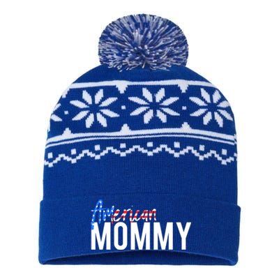 4th Of July Family Design Red White And Blue American Mommy Great Gift USA-Made Snowflake Beanie