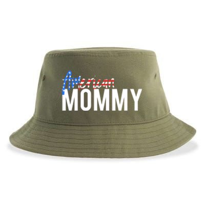 4th Of July Family Design Red White And Blue American Mommy Great Gift Sustainable Bucket Hat