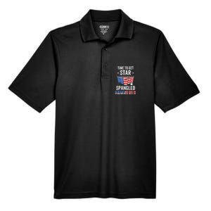 4th Of July Beer Pong Time To Get Star Spangled Hammered Men's Origin Performance Pique Polo