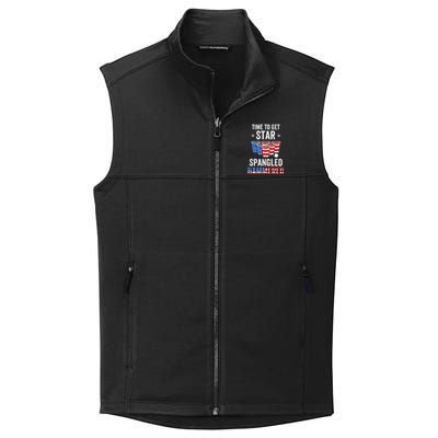 4th Of July Beer Pong Time To Get Star Spangled Hammered Collective Smooth Fleece Vest