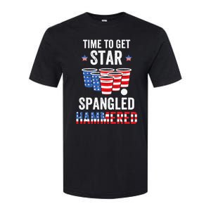 4th Of July Beer Pong Time To Get Star Spangled Hammered Softstyle CVC T-Shirt