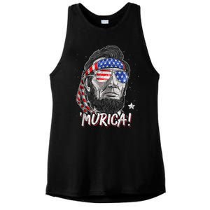 4th Of July Bald Eagle Mullet Murica Usa Usa Merica Ladies PosiCharge Tri-Blend Wicking Tank