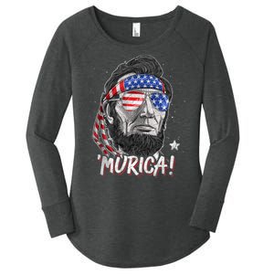 4th Of July Bald Eagle Mullet Murica Usa Usa Merica Women's Perfect Tri Tunic Long Sleeve Shirt