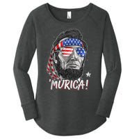 4th Of July Bald Eagle Mullet Murica Usa Usa Merica Women's Perfect Tri Tunic Long Sleeve Shirt