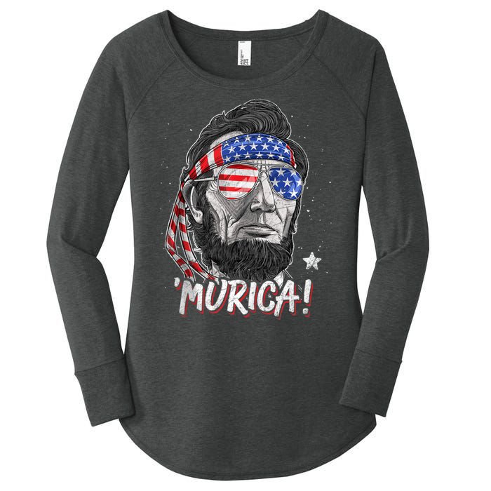 4th Of July Bald Eagle Mullet Murica Usa Usa Merica Women's Perfect Tri Tunic Long Sleeve Shirt