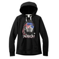 4th Of July Bald Eagle Mullet Murica Usa Usa Merica Women's Fleece Hoodie