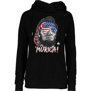 4th Of July Bald Eagle Mullet Murica Usa Usa Merica Womens Funnel Neck Pullover Hood