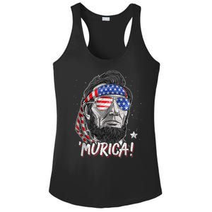 4th Of July Bald Eagle Mullet Murica Usa Usa Merica Ladies PosiCharge Competitor Racerback Tank