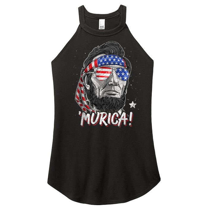 4th Of July Bald Eagle Mullet Murica Usa Usa Merica Women's Perfect Tri Rocker Tank