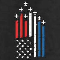 4th Of July Jets American Flag 25L Jumbo Tote