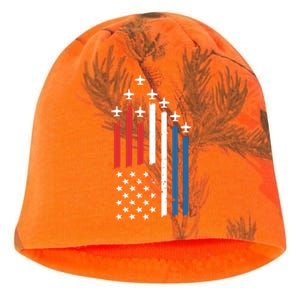 4th Of July Jets American Flag Kati - Camo Knit Beanie