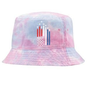 4th Of July Jets American Flag Tie-Dyed Bucket Hat