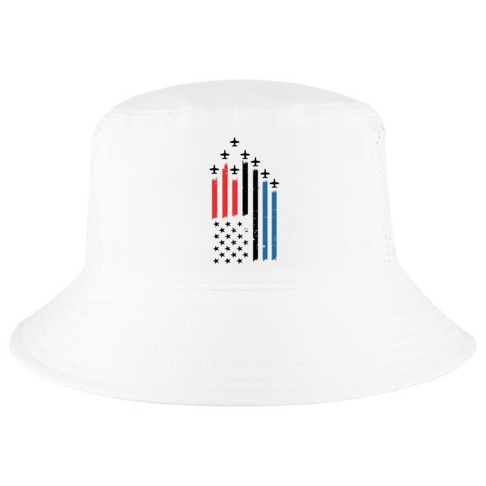 4th Of July Jets American Flag Cool Comfort Performance Bucket Hat