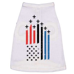 4th Of July Jets American Flag Doggie Tank