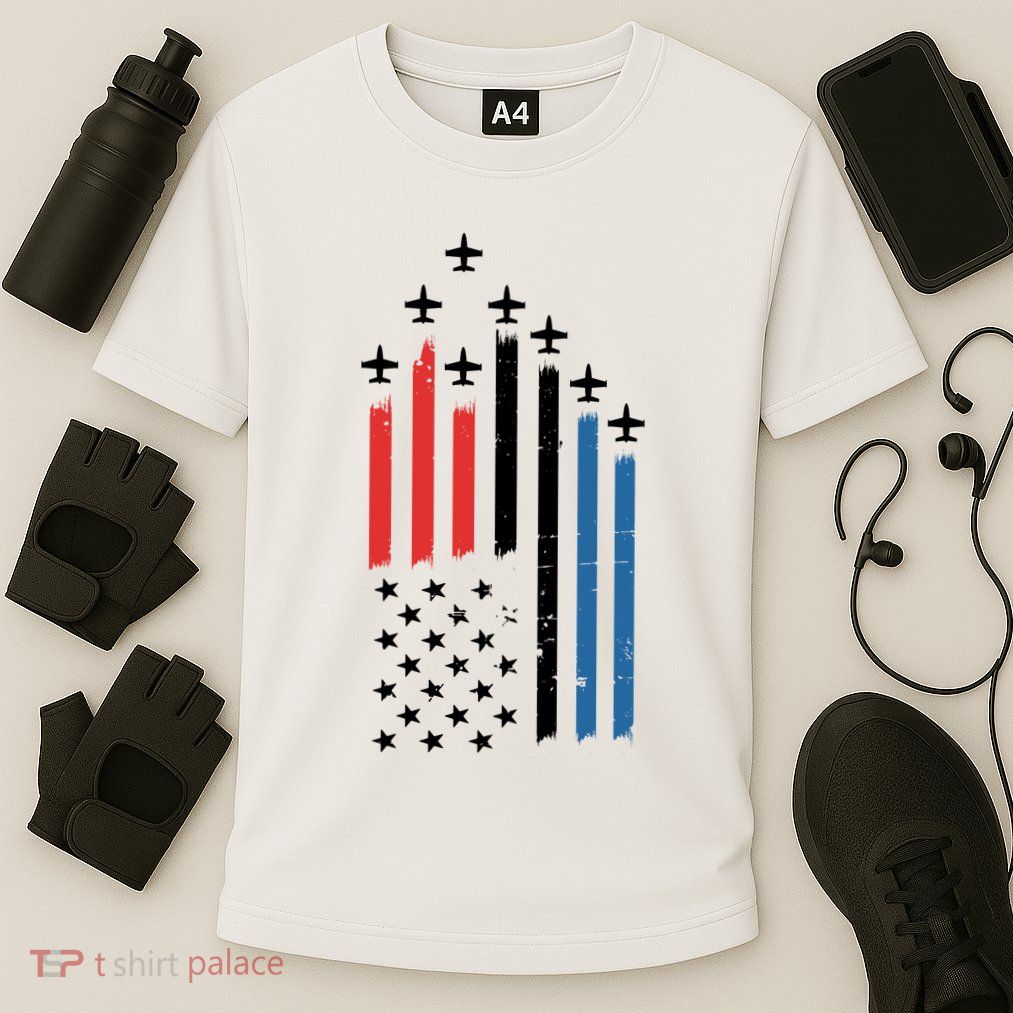 4th Of July Jets American Flag Performance Shirt