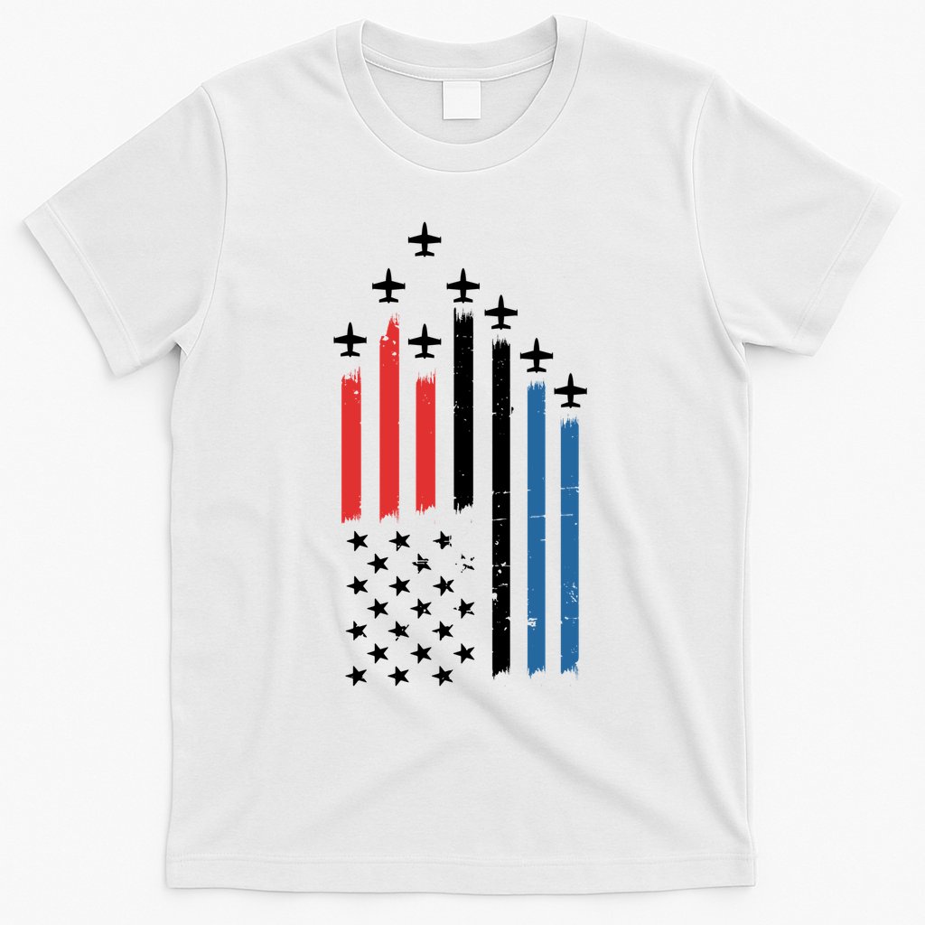 4th Of July Jets American Flag T-Shirt