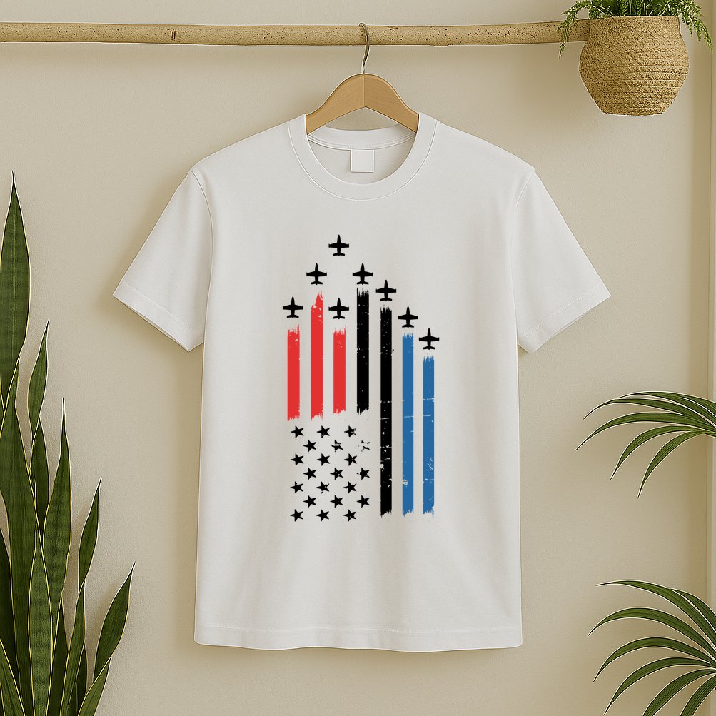 4th Of July Jets American Flag T-Shirt