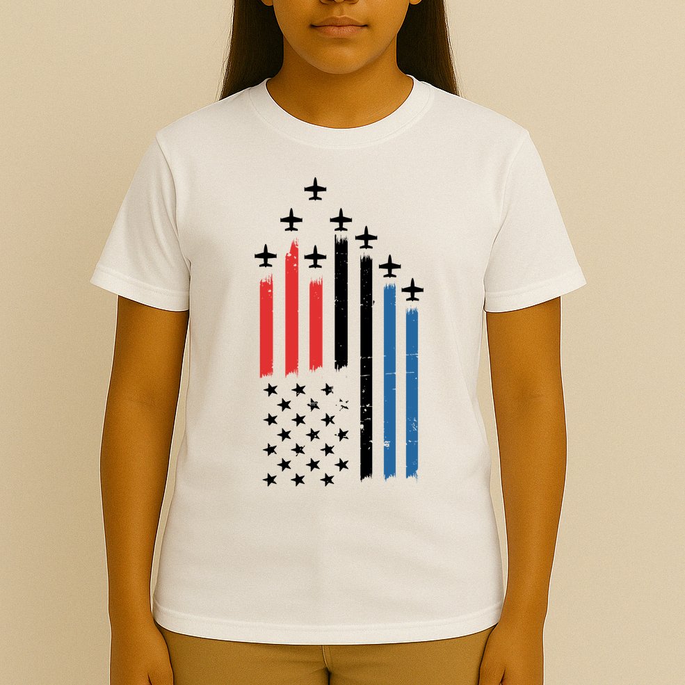 4th Of July Jets American Flag T-Shirt
