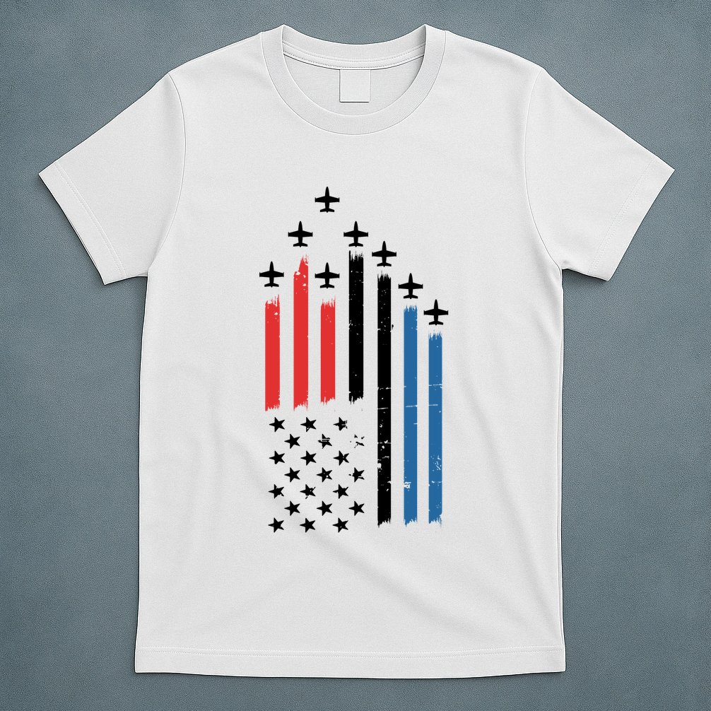 4th Of July Jets American Flag T-Shirt