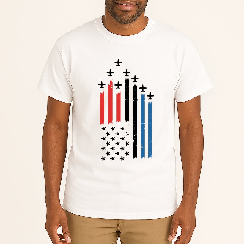4th Of July Jets American Flag Tall T-Shirt