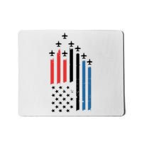 4th Of July Jets American Flag Mousepad