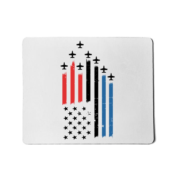 4th Of July Jets American Flag Mousepad