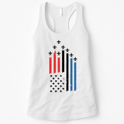 4th Of July Jets American Flag Womens Tank Top