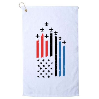 4th Of July Jets American Flag Golf Towel