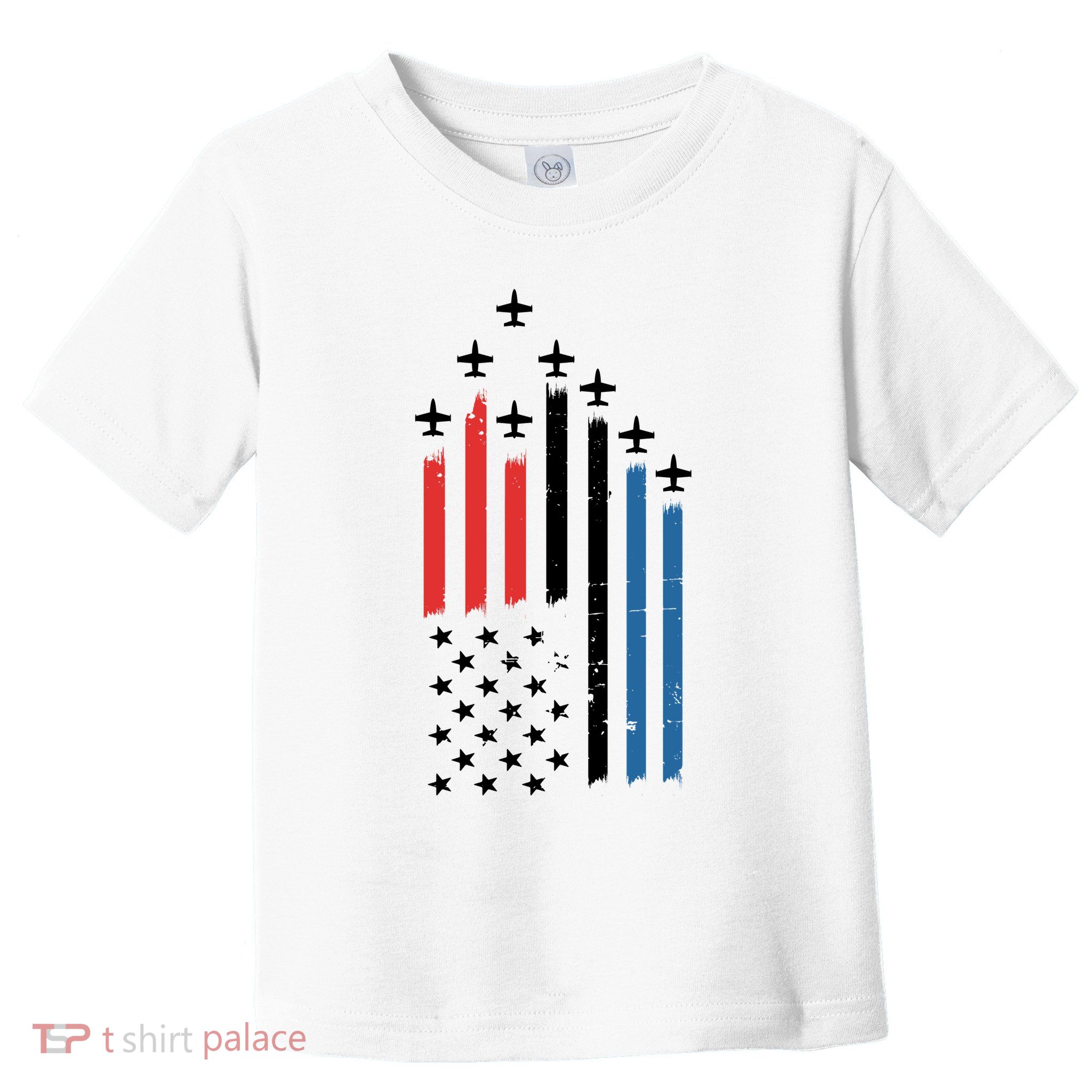 4th Of July Jets American Flag Toddler T-Shirt