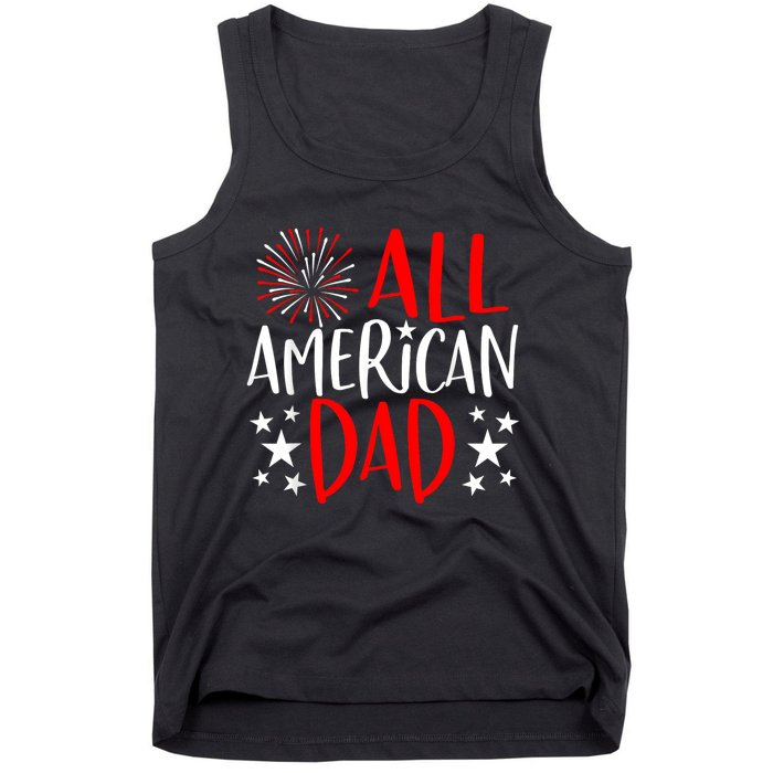 4th Of July Family Matching All American Dad Tank Top