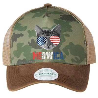 4th Of July Bald Eagle Mullet Meowica Usa Usa Merica Legacy Tie Dye Trucker Hat