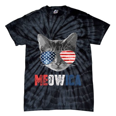 4th Of July Bald Eagle Mullet Meowica Usa Usa Merica Tie-Dye T-Shirt