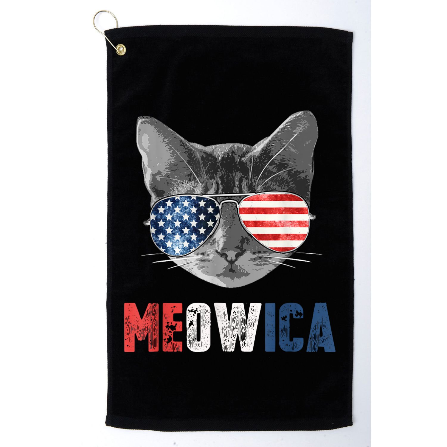 4th Of July Bald Eagle Mullet Meowica Usa Usa Merica Golf Towel
