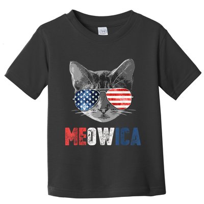 4th Of July Bald Eagle Mullet Meowica Usa Usa Merica Toddler T-Shirt