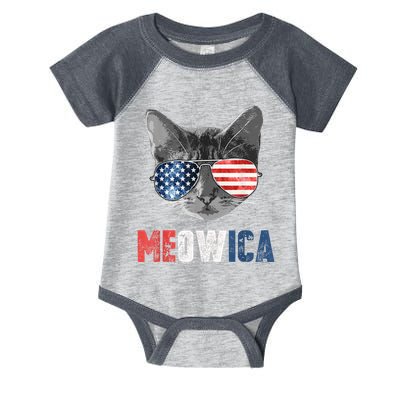 4th Of July Bald Eagle Mullet Meowica Usa Usa Merica Infant Baby Jersey Bodysuit