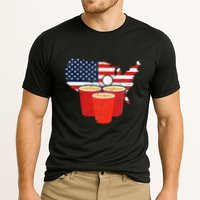 4th Of July I Beer Pong American Flag I College Party Cooling Performance Crew T-Shirt