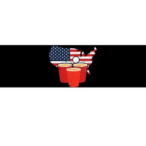 4th Of July I Beer Pong American Flag I College Party Bumper Sticker