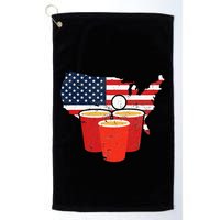 4th Of July I Beer Pong American Flag I College Party Golf Towel
