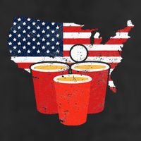 4th Of July I Beer Pong American Flag I College Party Golf Towel