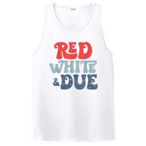 4th Of July Pregnancy Announcement Red White And Due PosiCharge Competitor Tank