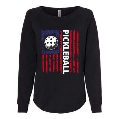 4th Of July Pickleball American Flag Funny Pickleball Lover Vintage Gift Womens California Wash Sweatshirt